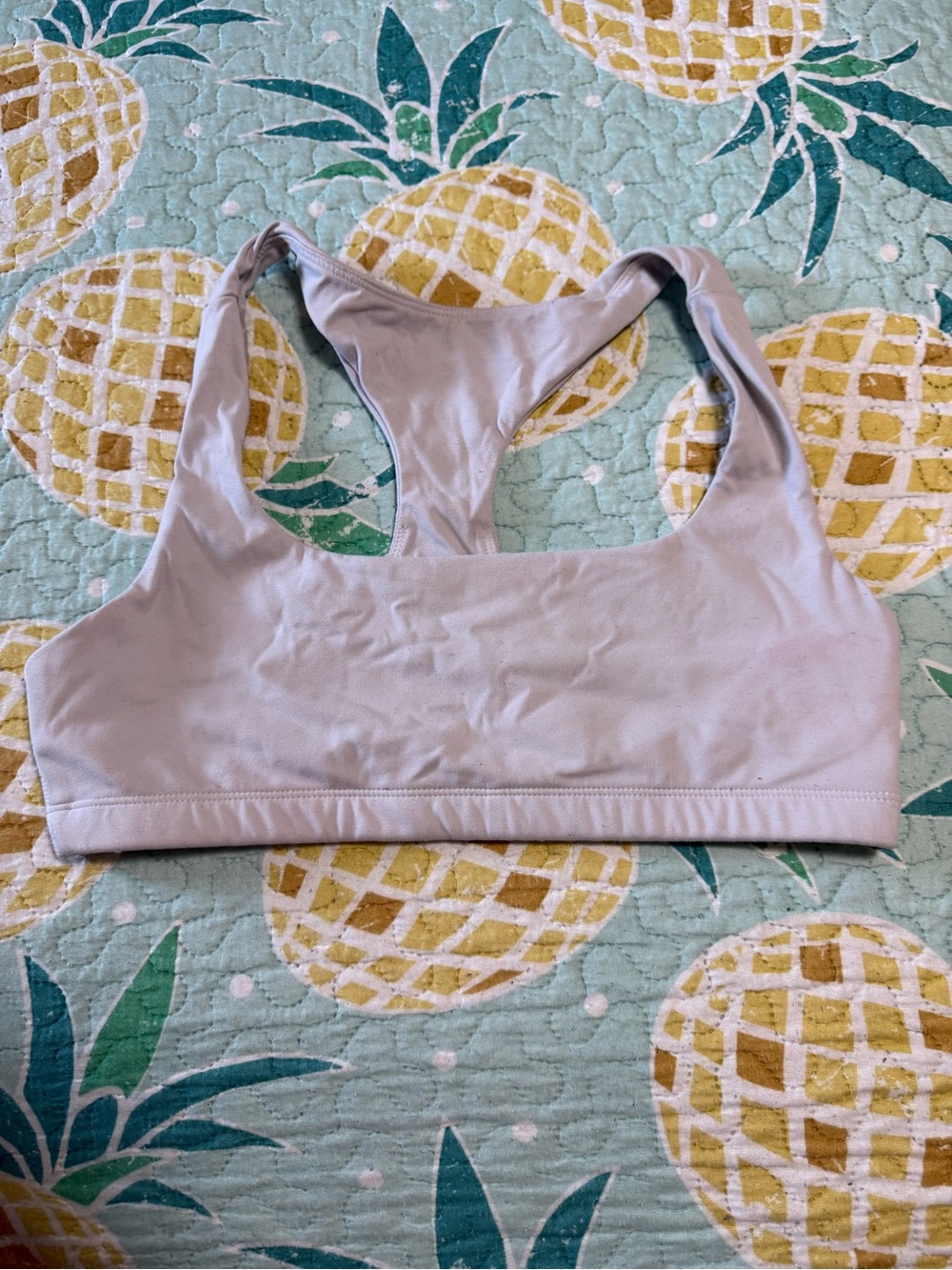 Vitality Light Gray Racerback Sports Bra